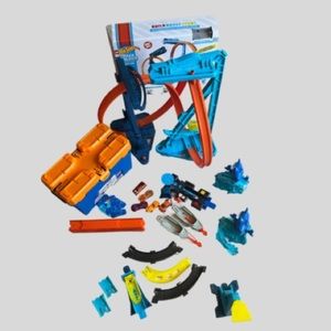 Hot Wheels Track Builder Build Boost Stunt Die-Cast Car Track Set and more